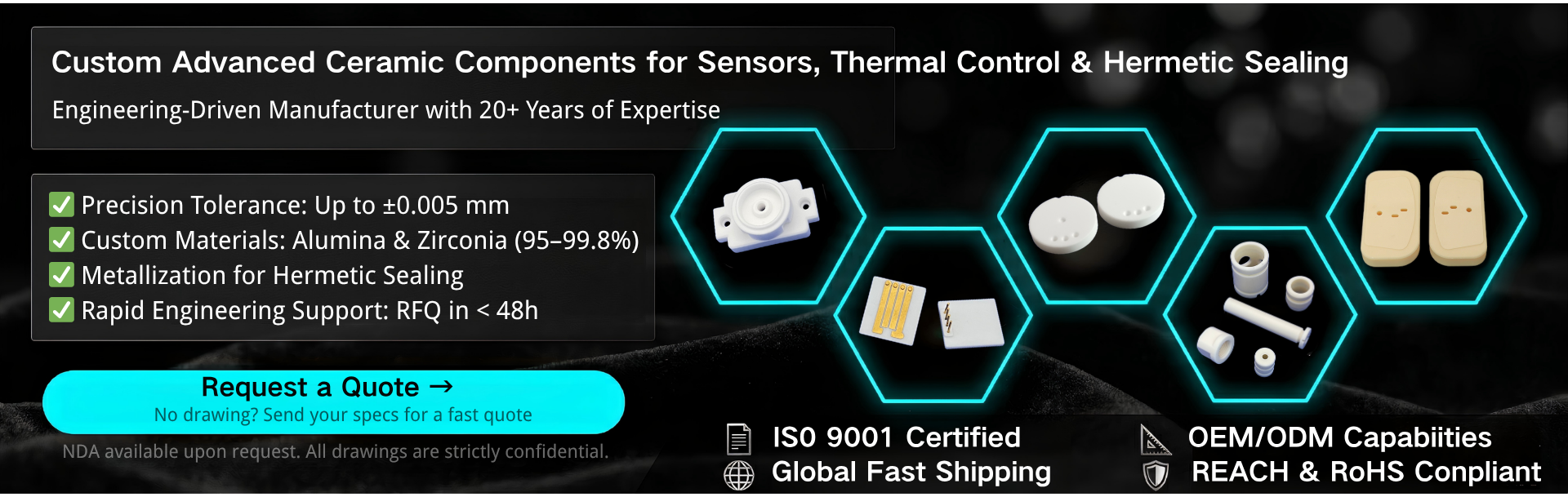 Technical Industrial Engineering high precision quality ceramics manufacturer